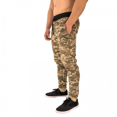 Calça de Moletom Slim Jogger Alto Conceito MXD Camuflado Militar - Masculina - Foto 2