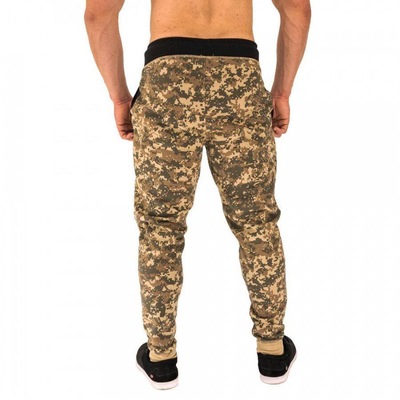 Calça de Moletom Slim Jogger Alto Conceito MXD Camuflado Militar - Masculina - Foto 3