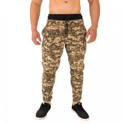 Calça de Moletom Slim Jogger Alto Conceito MXD Camuflado Militar - Masculina - Foto 1