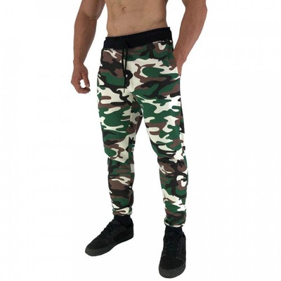 Calça de Moletom Slim Jogger Alto Conceito MXD Camuflado Militar - Masculina - Foto 1