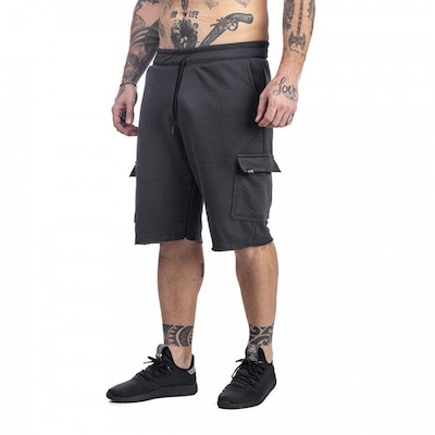 Bermuda de Moletom Overtraining Cargo - Masculina - Foto 2