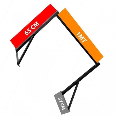 Barra Fixa Crossfit Parede Blackwolf Pull Up - 65 cm - Foto 2