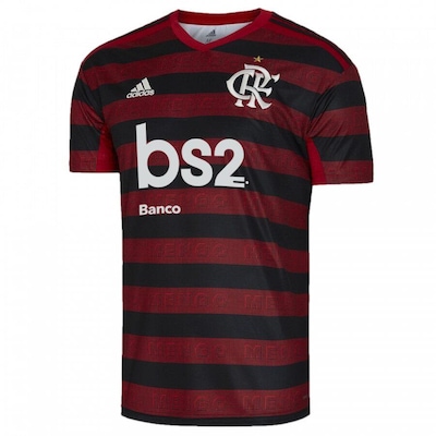Camisa do Flamengo I 2019 adidas com Patrocínio - Masculina - Foto 1