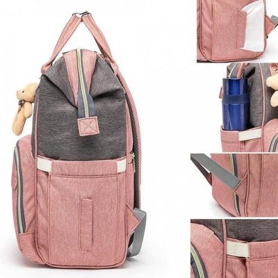 Bolsa Mochila Maternidade Madami Original Multifuncional Espaçosa com Gancho para Carrinho e Trocador - Foto 4