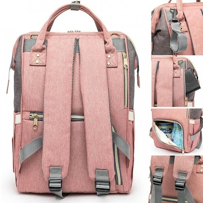 Bolsa Mochila Maternidade Madami Original Multifuncional Espaçosa com Gancho para Carrinho e Trocador - Foto 5
