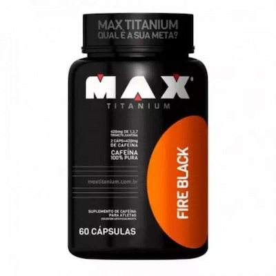 Fire Black Termogênico Emagrecedor Max Titanium - 60 Cápsulas - Foto 1