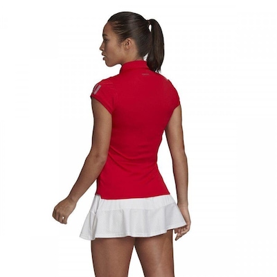 Camisa Polo adidas Poliéster Club 3 Str - Feminina - Foto 2