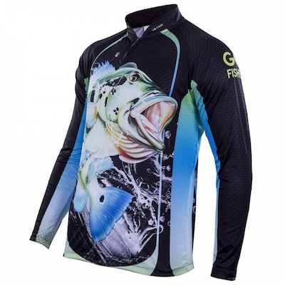 Camiseta Manga Longa de Pesca Go Fisher Tucunaré GO02 - Masculina - Foto 3