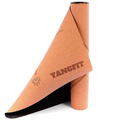 Tapete de Yoga com Bolsa Yangfit em Cortiça Natural - 183  x 66 x 0,5 cm - Foto 2