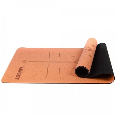 Tapete de Yoga com Bolsa Yangfit em Cortiça Natural - 183  x 66 x 0,5 cm - Foto 3