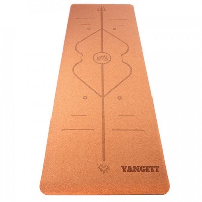 Tapete de Yoga com Bolsa Yangfit em Cortiça Natural - 183  x 66 x 0,5 cm - Foto 4