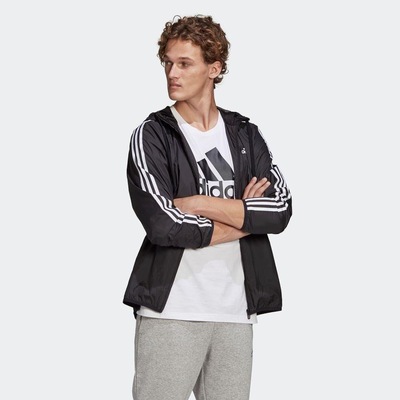 Jaqueta Corta-Vento adidas Primegreen Essentials 3-Stripes - Masculina - Foto 4