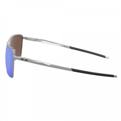 Óculos de Sol Oakley Ejector Satin Chrome W Prizm Sapphire - Unissex - Foto 4