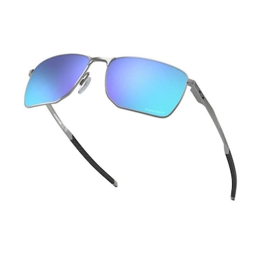 Óculos de Sol Oakley Ejector Satin Chrome W Prizm Sapphire - Unissex - Foto 5