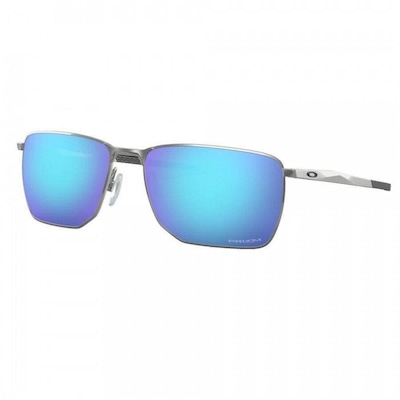 Óculos de Sol Oakley Ejector Satin Chrome W Prizm Sapphire - Unissex - Foto 1