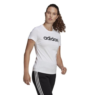 Camiseta adidas Essentials Slim Logo - Feminina - Foto 3