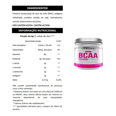 Kit 2x Pink Whey Protein BRN Foods 900g Morango + Pink BCAA 250g  + Colageno + Cafeina - Foto 3