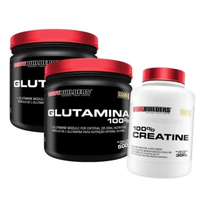 Kit 2x Glutamina Bodybuilders - 500g + Creatina - 300g - Foto 1