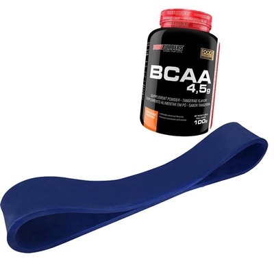 Kit Rubber Band - Prottector Leve - 6mm espessura + Bcaa Bodybuiders - Tangerina - 100g - Foto 1