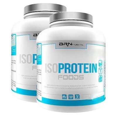Kit Iso Protein BRN Foods - Baunilha - 2 Kg + Morango - 2 Kg - Foto 1