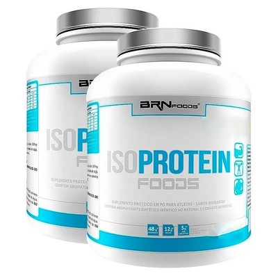 Kit Iso Protein BRN Foods - Chocolate - 2kg + Iso Protein Baunilha - 2kg - Foto 1