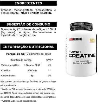 Kit 2x Whey Protein Isolado Bodybuilders  900g Morango e Chocolate - 900g + 2x BCAA 100g + 2x Creatina 100g + Coqueteleira - Foto 4