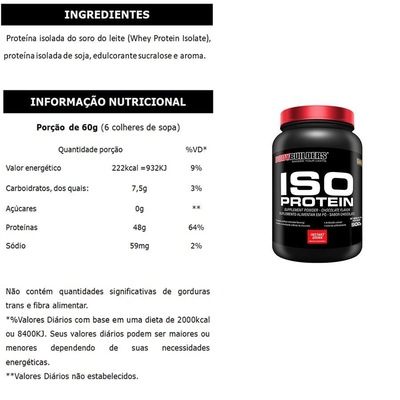 Kit 2x Iso Protein Choc 900g + 2x Creatina 100g + 2x BCAA 100g Tang + Coqueteleira - Bodybuilders - Foto 2