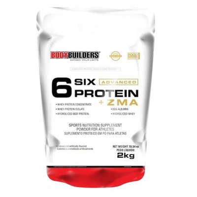 6 Six Protein Advanced + ZMA Refil 2kg CHOC   b.b - Foto 1