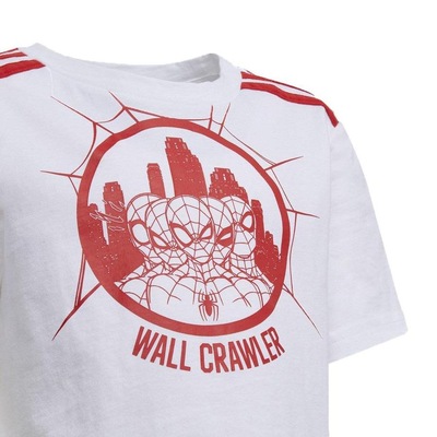 Camiseta adidas Infantil Homem Aranha Branca Menino GN4932 - Foto 5