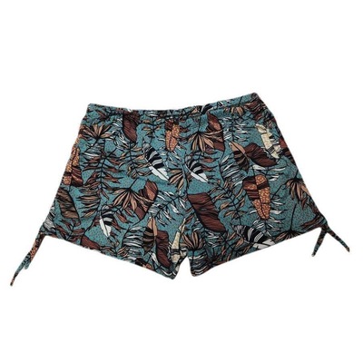Calcinha de Biquini Shortinho Via Tropical Plus Size Folhagem - Adulto - Foto 1