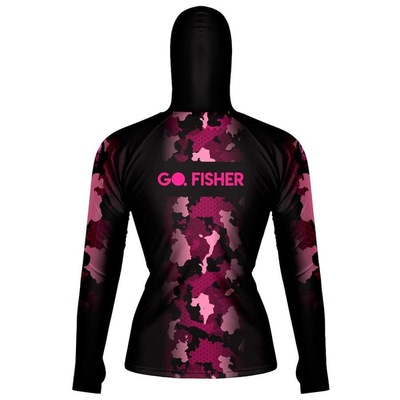 Camiseta de Pesca Go Fisher com Capuz e Proteção Solar Gocpzf 04 - Feminina - Foto 2