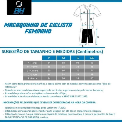 Macaquinho Ciclismo RH Sports RH-23 - Feminino - Foto 4