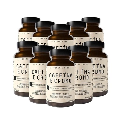 Kit Cafeina + Cromo Generic Labs - 120 Tabletes - 10 Unds - Foto 1