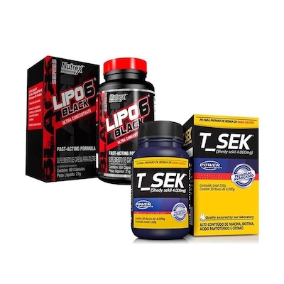 T Sek Power Supplements - 120g + Lipo 6 Black Untra Nutrex Research - 60 Cápsulas - Foto 1