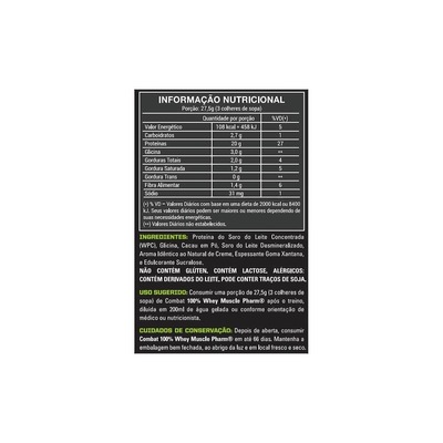 Combat 100% Whey Muscle Pharm - 1,81 Kg Chocolate - Foto 2