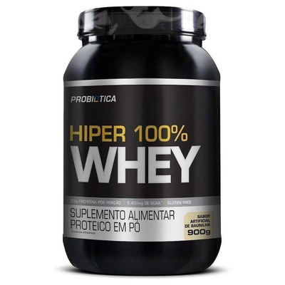 Whey Protein Probiótica Hiper 100% - Baunilha - 900g - Foto 1