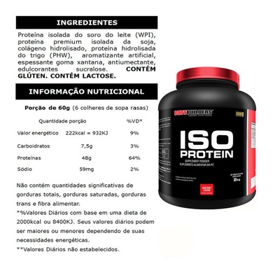Kit Bodybuilders Whey Protein Isolado Morango 2kg + BCAA 250g + Creatina 300g + Coqueteleira - Foto 2