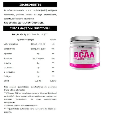 Kit 2x Whey Protein 900g Baunilha + Cafeína + Colágeno + Bcaa - BRN Foods - Foto 4