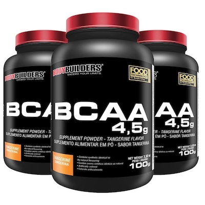 Kit BCAA 4,5 Bodybuilders - 100g - 3 Unidades - Foto 1
