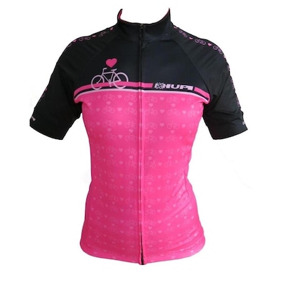Camisa de Ciclismo Hupi Love Bike UV50+ - Feminina - Foto 1