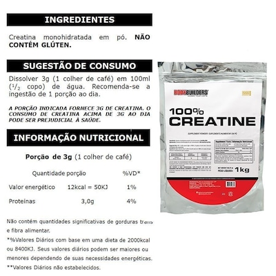 100% Creatina Bodybuilders - 1Kg - Foto 2