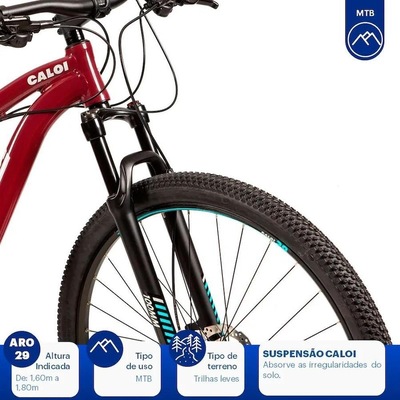 Bicicleta MTB Caloi Atacama - Aro 29 - 2021 - 17" - Câmbios Shimano - 27 Velocidades - Feminina - Foto 3