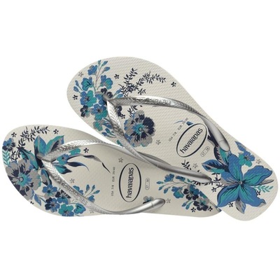 Chinelo Havaianas Slim Organic Branca Floral - Feminino - Foto 2