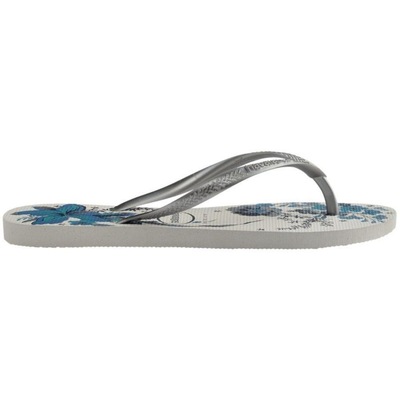 Chinelo Havaianas Slim Organic Branca Floral - Feminino - Foto 4
