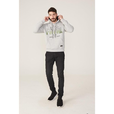 Blusão de Moletom com Capuz Fatal Fechado - Masculino - Foto 4