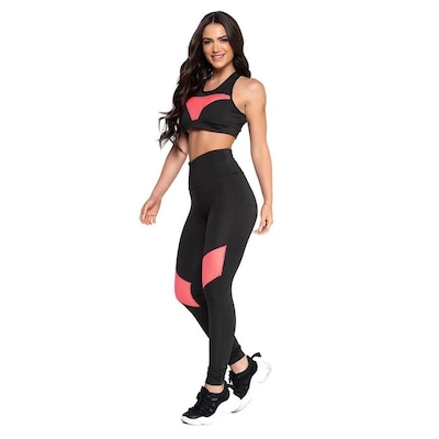 Conjunto Fitness Fristyle Calça Legging + Top Academia - Feminino - Foto 1
