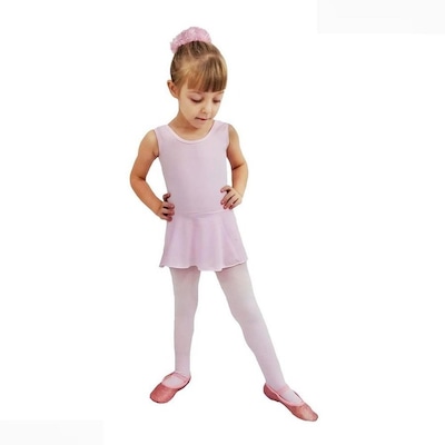 Collant para Ballet com Saia Ritmus Regata Carla - Infantil - Foto 1