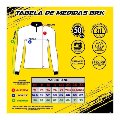 Camiseta de Pesca BRK Combat Fish Tucunare Azul 1.0 - Masculina - Foto 4
