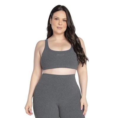 Top Fitness Trinys Plus Size Básico Suplex - Feminino - Foto 1