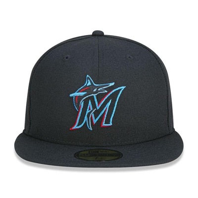 Boné Aba Reta New Era Miami Marlins 5950 Game Cap - Fechado - Foto 3